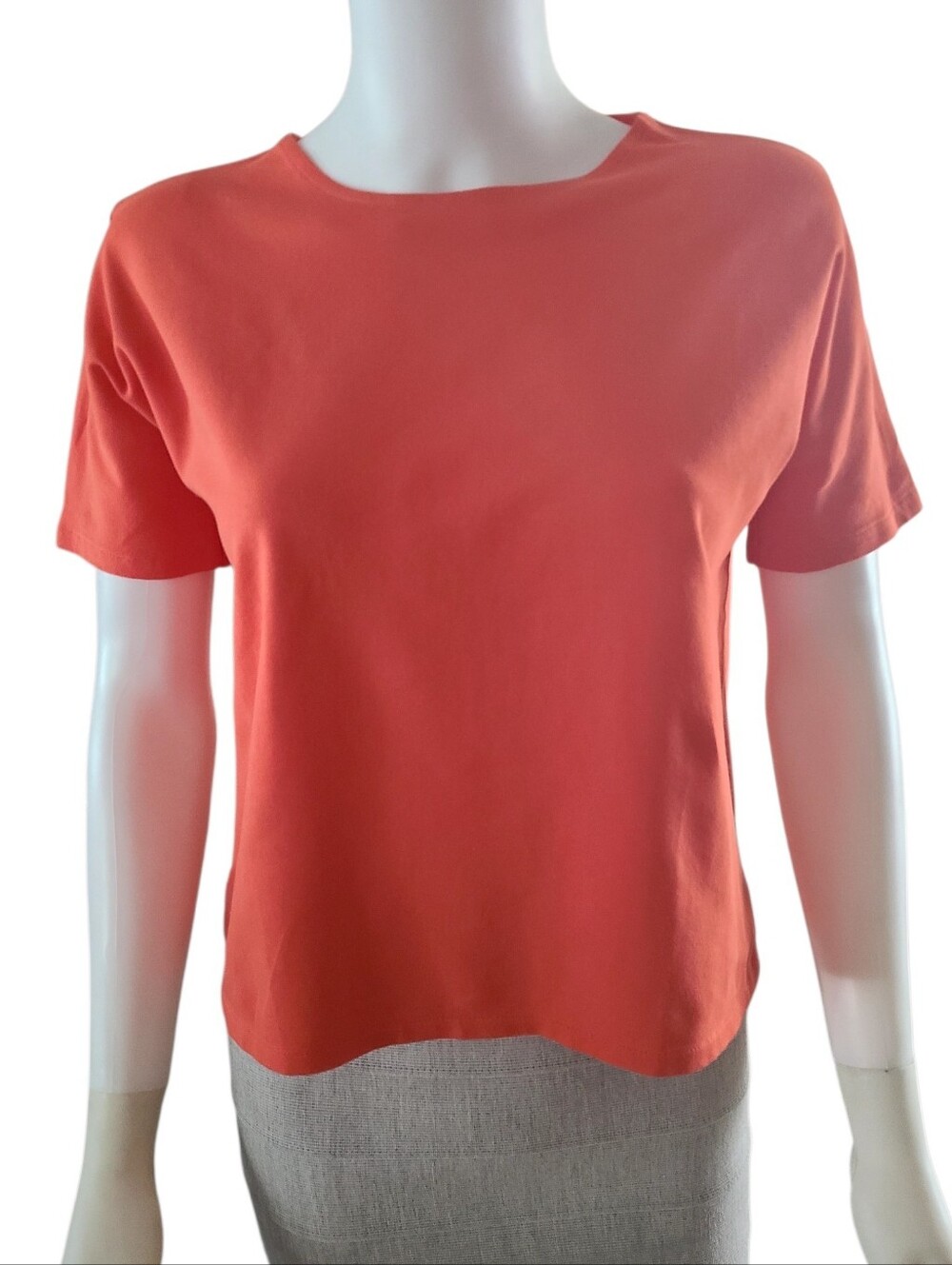 Pierre Cardin Minimalist Orange Cotton Stretch Top